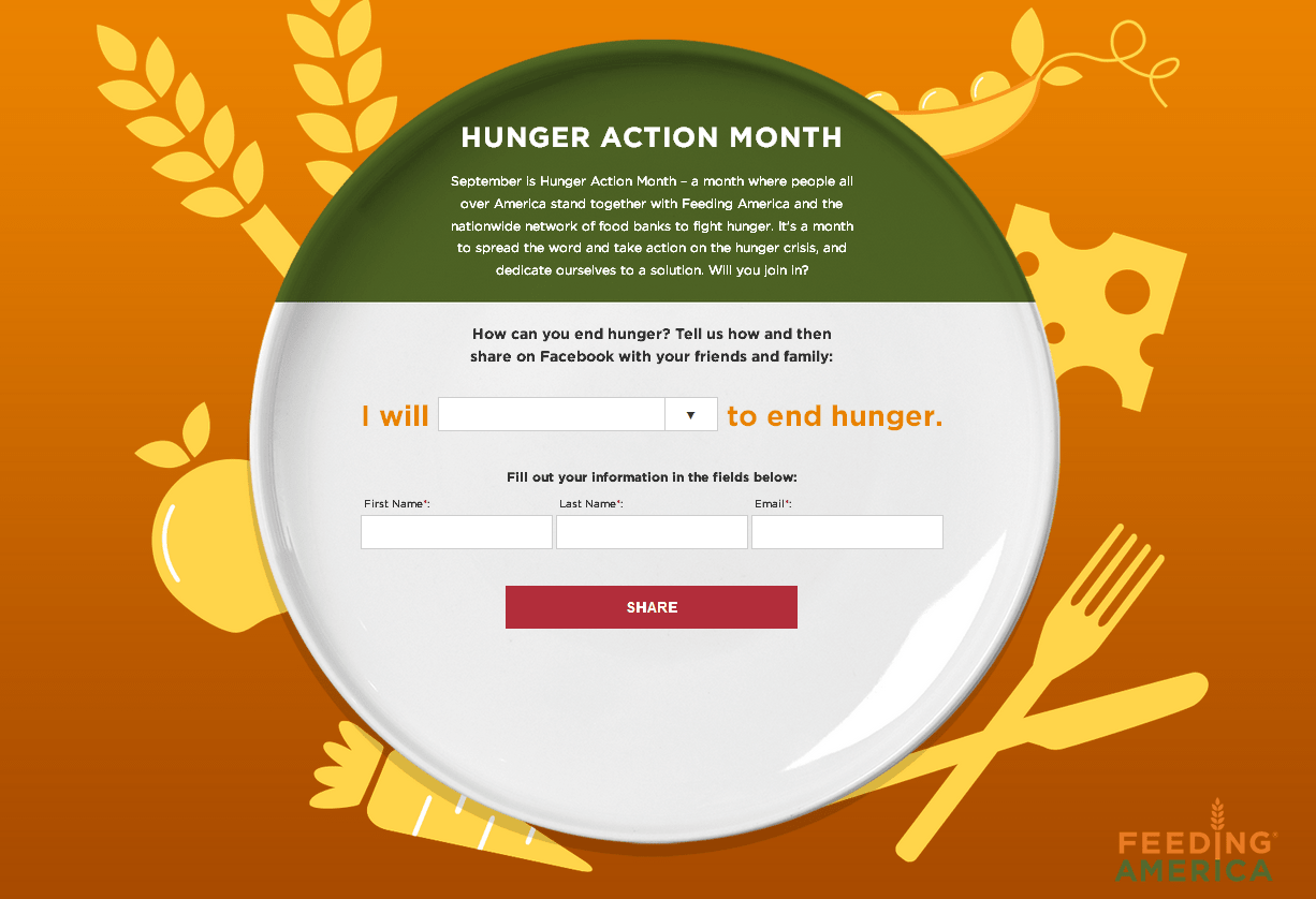 How can you end hunger? Hunger action month