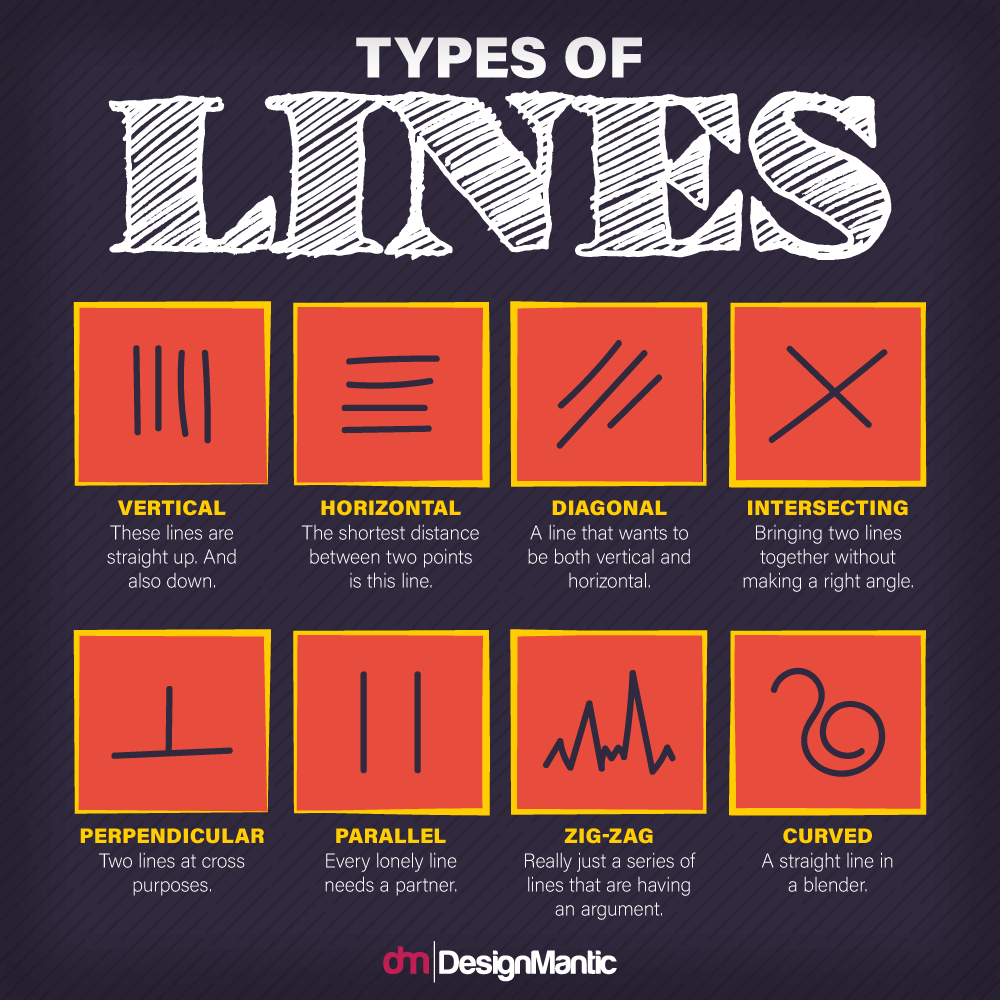 types of lines infographic