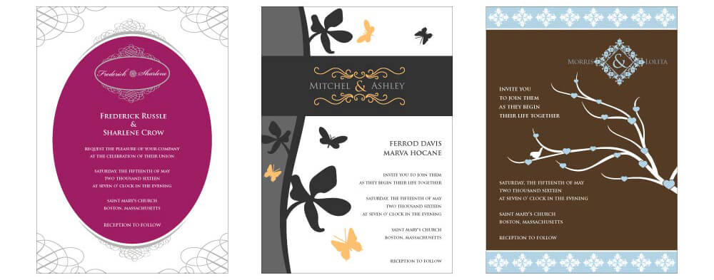 Create my wedding invitations online