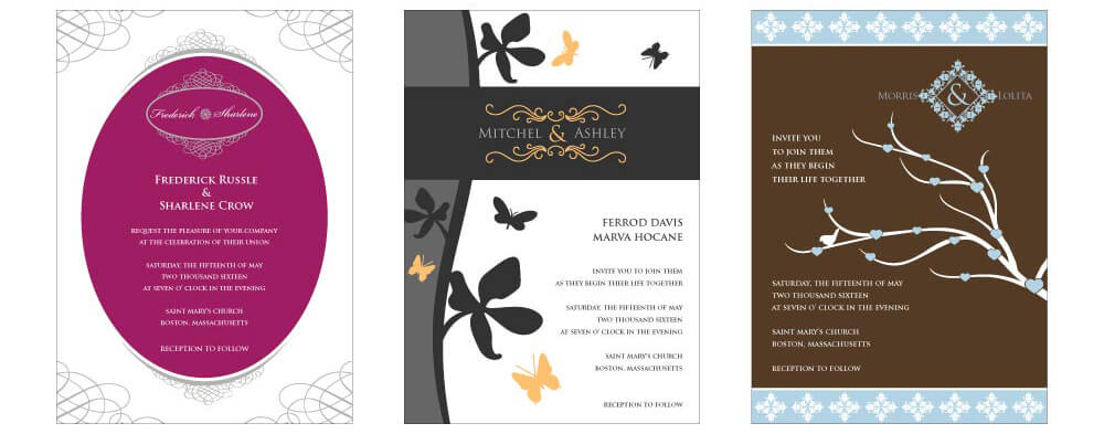 Invitation wedding cards design