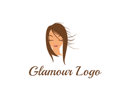 face illustration in beauty spa logo