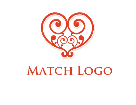 heart matchmaking logo design