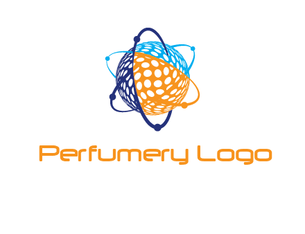 electron field around ball logo icon