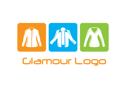 Fashion logo with clothing icons