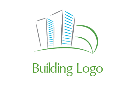 swoosh buildings construction logo