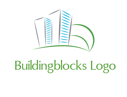 swoosh buildings construction logo