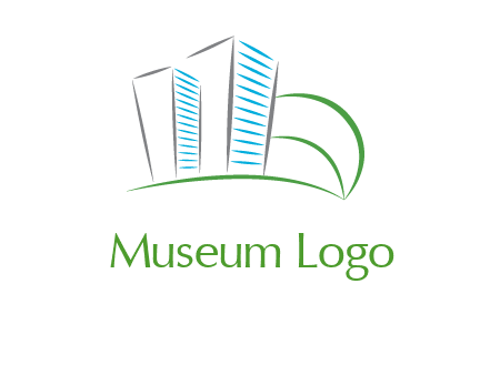 swoosh buildings construction logo