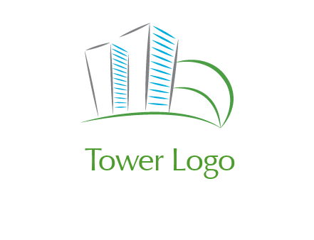 swoosh buildings construction logo