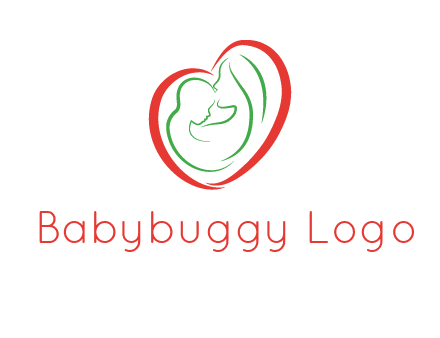 woman and child in heart healthcare logo