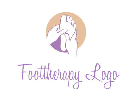 foot massage in circle logo