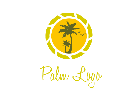 palm trees in sun shutter photography logo