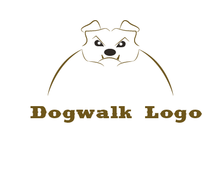 outline of bulldog head logo