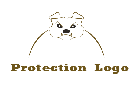 outline of bulldog head logo