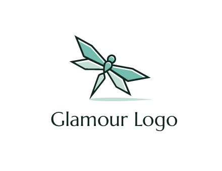 geometric dragonfly logo