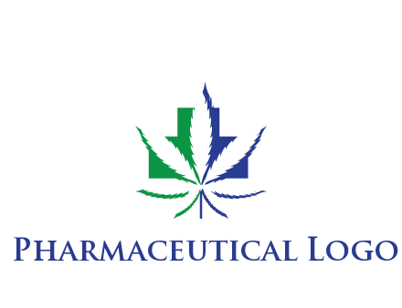 negative spacing of CBD leaf in aid medical logo