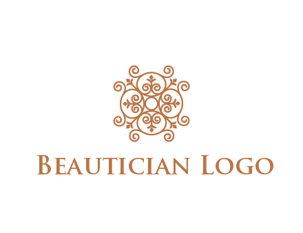 line art ornamental beauty logo