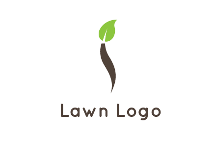 leaf incorporate with letter i logo