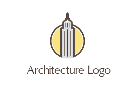 circle and empire state building logo