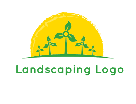 leaves wind turbine logo