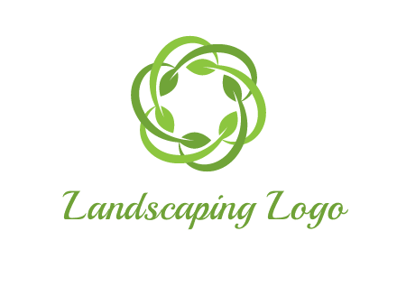 leaf swoosh rotation logo