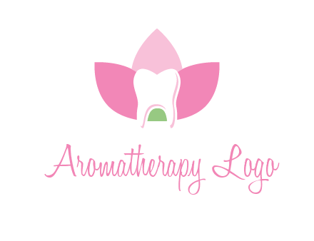 tooth in lotus flower dental logo