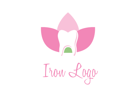 tooth in lotus flower dental logo