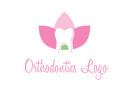 tooth in lotus flower dental logo