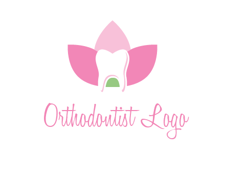 tooth in lotus flower dental logo