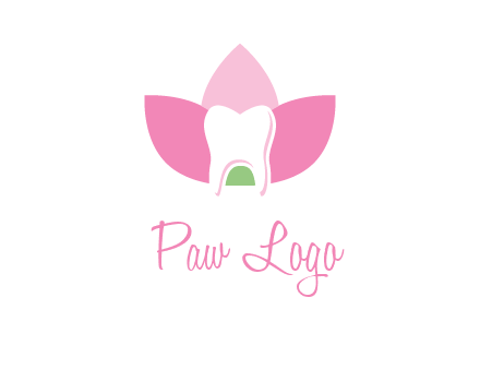 tooth in lotus flower dental logo