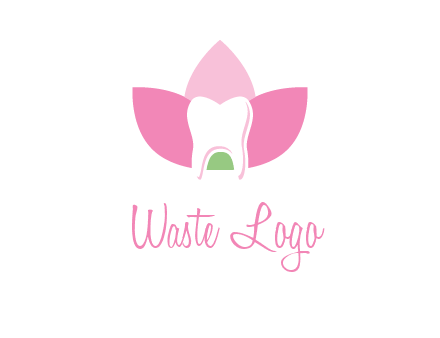 tooth in lotus flower dental logo