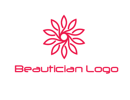 abstract daisy flower logo