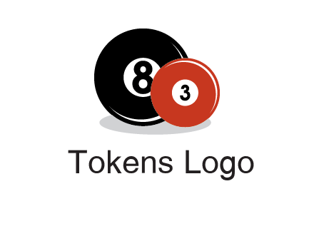 two snooker balls games logo