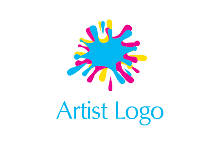 colorful splatter printing icon