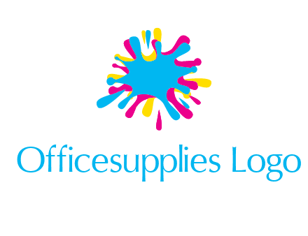 colorful splatter printing icon