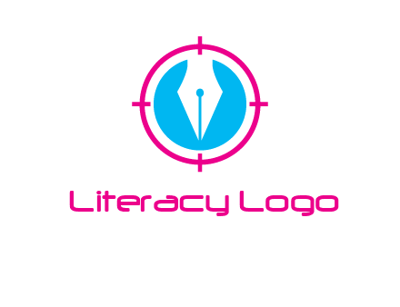 pen nib in circle publishing logo