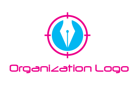 pen nib in circle publishing logo