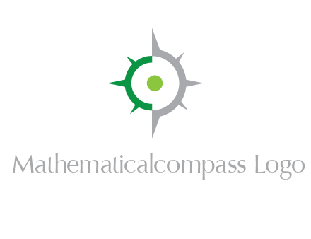 dot in compass star travel logo