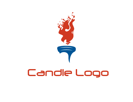 flaming torch sports logo