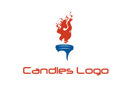 flaming torch sports logo