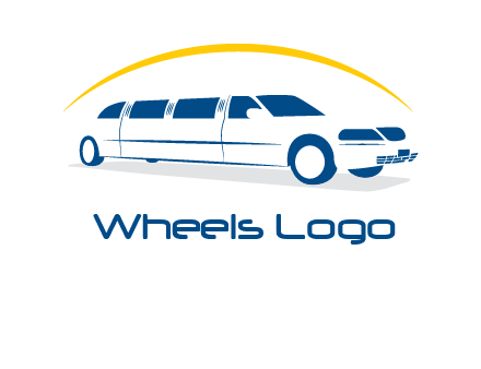 crescent and outline limousine car logo