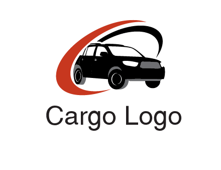 swoosh around SUV truck logo