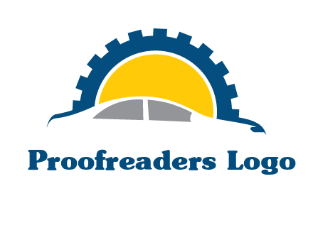 gear and car silhouette automotive logo