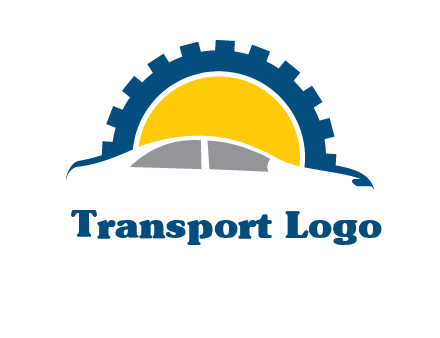 gear and car silhouette automotive logo