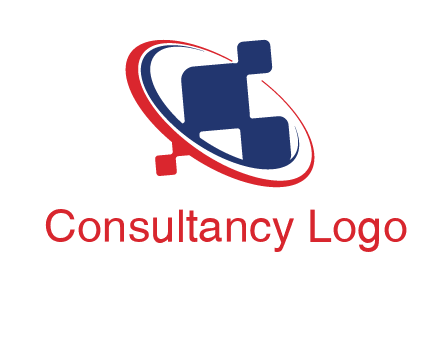 swoosh and pixels satellite communication logo