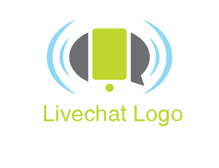 vibrating mobile and speech bubble icon