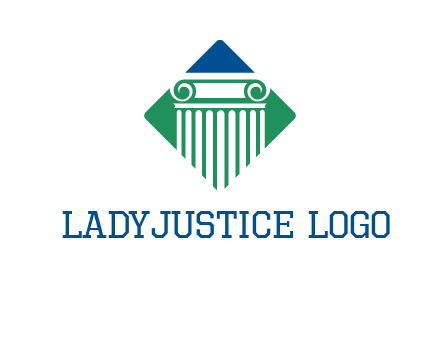 ornate pillar in square legal logo