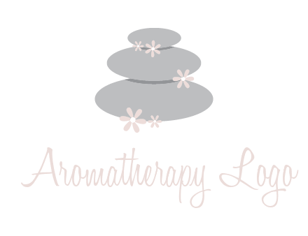 stones with flowers massage logo