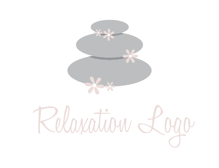 stones with flowers massage logo
