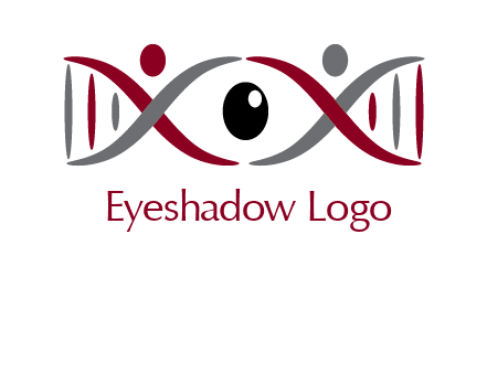 DNA and swoosh people with eye logo