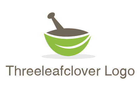 pestle mortar leaf pharmacy logo